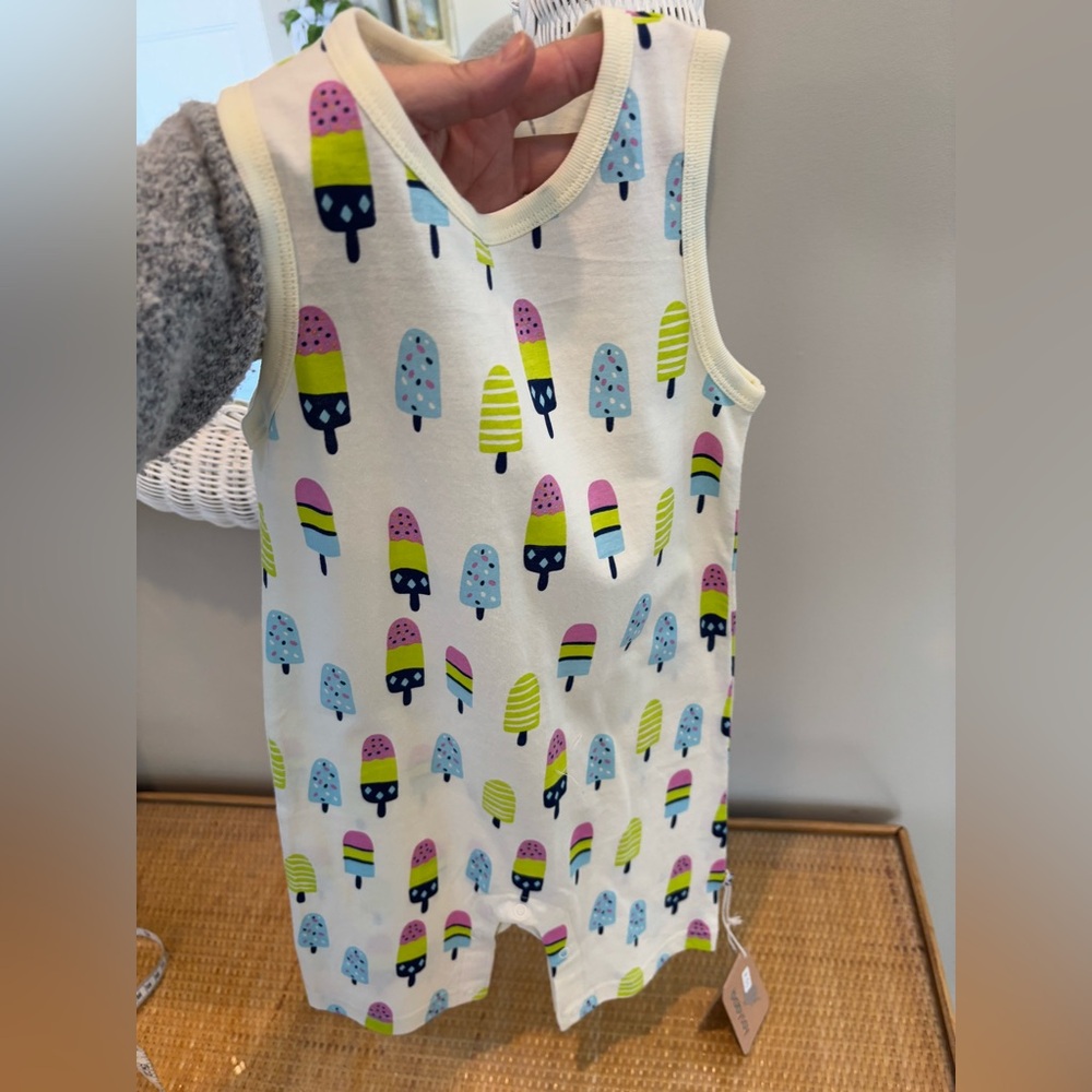 Babysoy Popsicle Print Sleeveless Kids romper size 2T new with tags